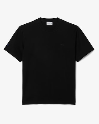 Camiseta con firma bordada