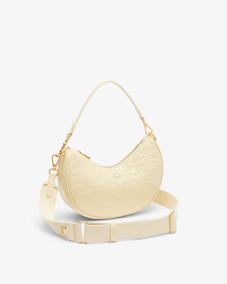 Bolso de medialuna Maheki de piel en relieve