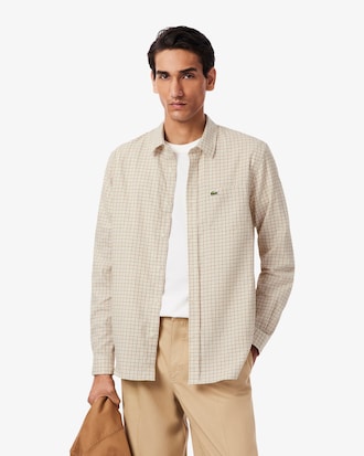 Camisa de corte regular de franela con cuadros escoceses