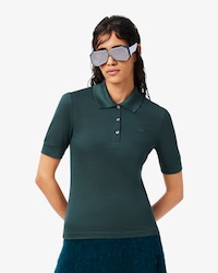 Polo de piqu&eacute; de seda de corte ajustado Runway