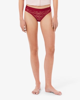 Braguitas de malla con cintura con logotipo