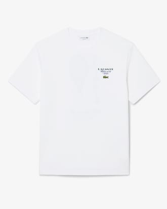 Embroidered Accent Tennis Print Jersey T-shirt
