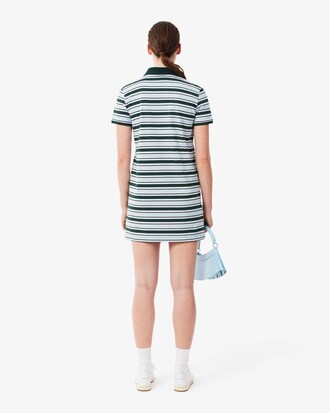 Vestido polo de algod&oacute;n de rayas