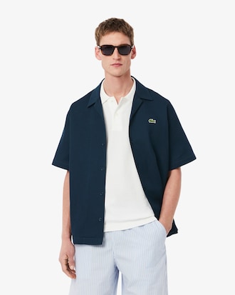 Camisa con textura gofrada de corte holgado