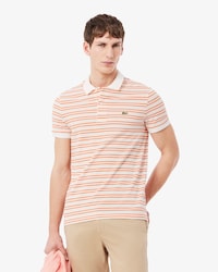 Polo de corte cl&aacute;sico de petit piqu&eacute; de rayas