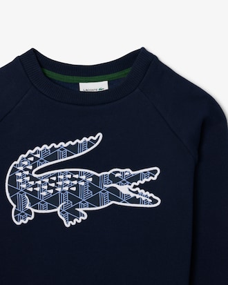 Sudadera de felpa con estampado de monograma