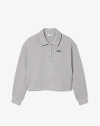 Sudadera oversize de cuello de polo de canal&eacute;