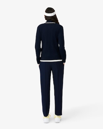 Pantalón de golf elástico de corte ajustado con protección UV