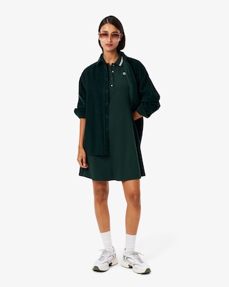 Vestido de patinadora elástico con cuello polo