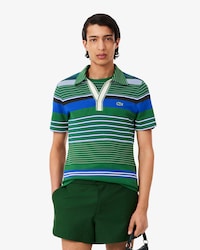 Polo de piqu&eacute; de rayas de corte ajustado Runway