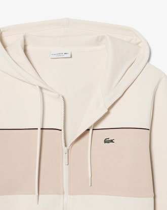 Sudadera con capucha y cremallera con bloques de color