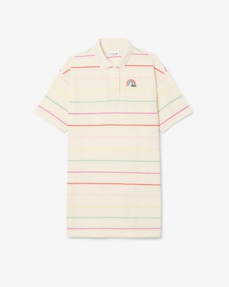 Vestido polo de algodón de rayas