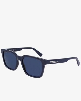 Gafas rectangulares con rayas de caucho