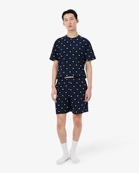 Pantal&oacute;n corto de pijama estampado de corte recto