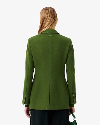 Blazer con cierre cruzado de lana flameada Runway