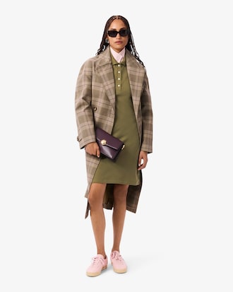 Vestido polo de corte ajustado de minipiqu&eacute; el&aacute;stico