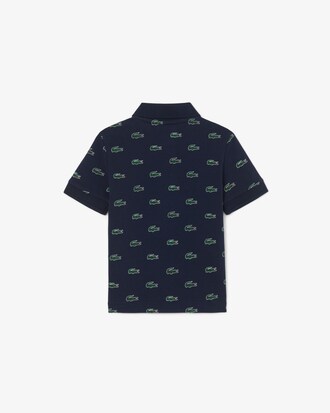 Polo de petit piqu&eacute; estampado