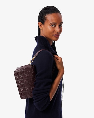 Bolso para llevar al hombro Maheki de piel en relieve