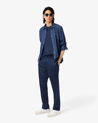 Pantal&oacute;n de ch&aacute;ndal de jacquard con monograma