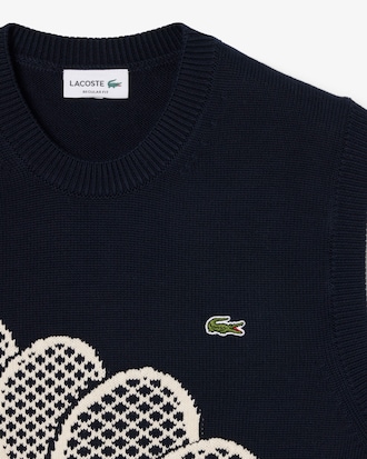 Chaleco de punto de jacquard de algod&oacute;n