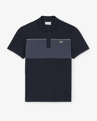 Polo de piqu&eacute; de corte regular con bloques de color