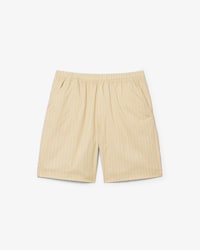 Pantal&oacute;n corto de algod&oacute;n de rayas con estampado de cocodrilo