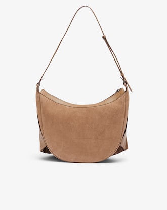 Bolso hobo XL de piel y ante Runway Lenglen