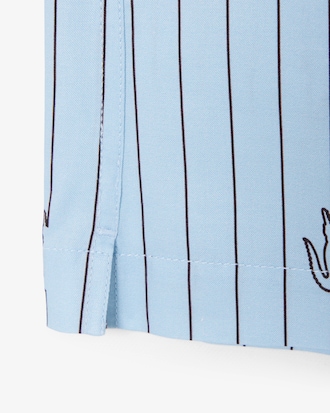 Camisa de corte holgado de sarga estampada