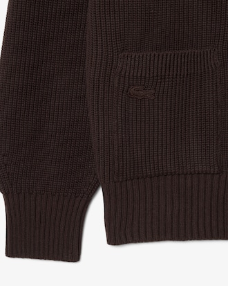 Chaqueta de punto de canal&eacute; de algod&oacute;n de corte holgado