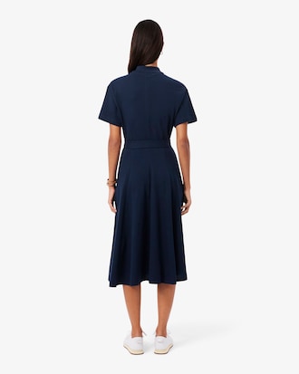 Vestido polo con vuelo de minipiqu&eacute;
