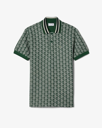 Polo de jacquard de corte cl&aacute;sico con monograma