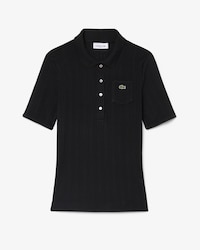 Polo de punto pointelle de corte ajustado