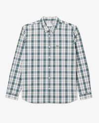 Camisa de corte regular de popel&iacute;n con cuadros escoceses