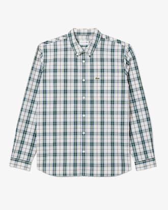 Camisa de corte regular de popel&iacute;n con cuadros escoceses