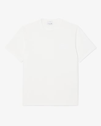 Camiseta de punto jersey con detalles de la marca en relieve