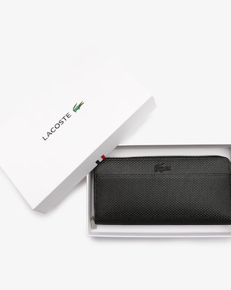 Billetera grande Chantaco de piel con efecto piqué