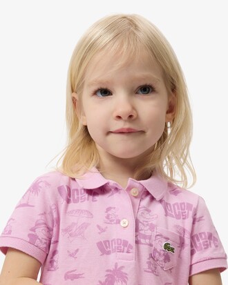 Vestido polo de piqu&eacute; estampado