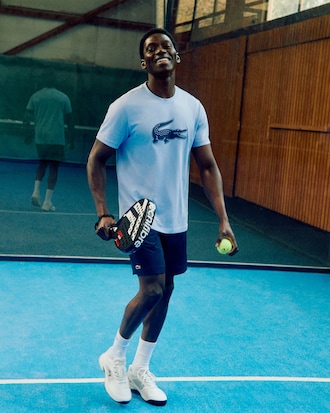 Pantal&oacute;n corto de tenis de tafet&aacute;n de rombos ligero