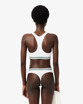 Bralette de algod&oacute;n el&aacute;stico con cinta en contraste