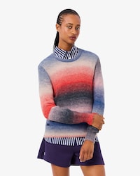 Jersey de cuello redondo con efecto degradado