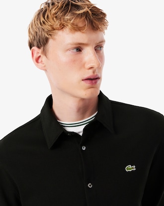 Camisa de piqu&eacute; de algod&oacute;n de corte ajustado