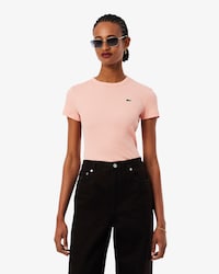 Camiseta de canal&eacute; de algod&oacute;n de corte ajustado