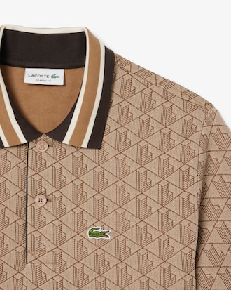 Polo de jacquard de corte cl&aacute;sico con monograma