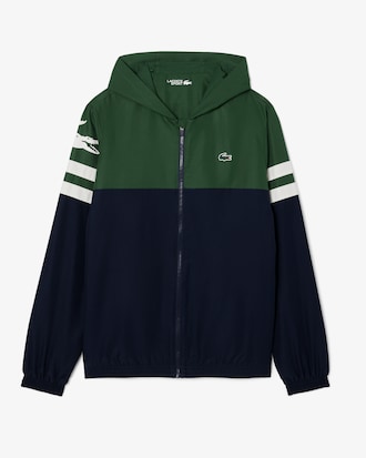 Chaqueta de tenis con capucha hidr&oacute;fuga