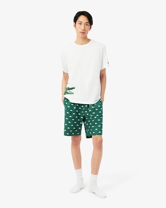 Pantal&oacute;n corto de pijama de popel&iacute;n de rayas