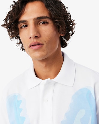 Polo de piqu&eacute; estampado de corte cl&aacute;sico