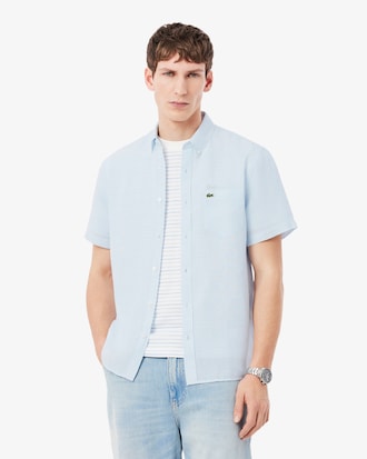 Camisa de lino de manga corta