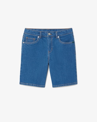 Bermudas con cinco bolsillos de tejido de denim el&aacute;stico