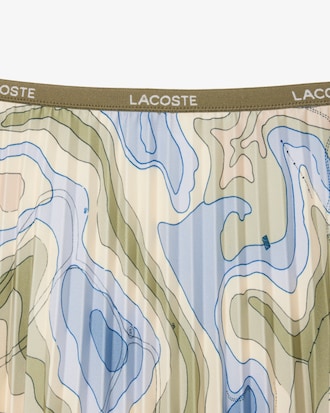 Falda plisada con estampado de topografía