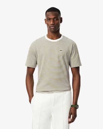 Camiseta de algodón grueso de rayas